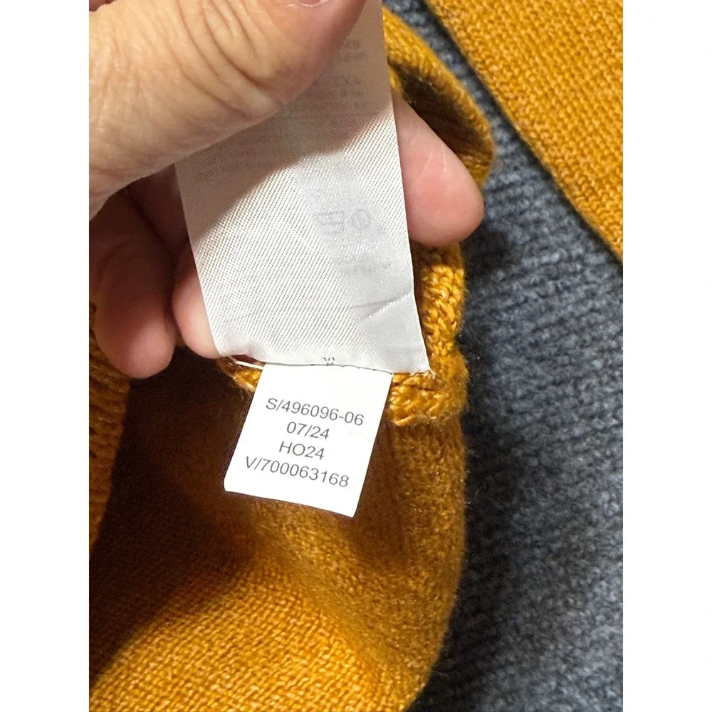 Banana Republic Sweater Mens M Mustard Raglan Cotton Blend Crew Neck 496096-06-1